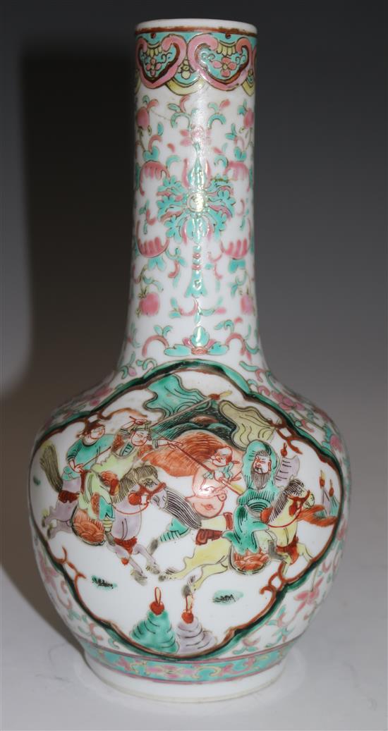 A 19th century Chinese famille rose bottle vase, 25cm